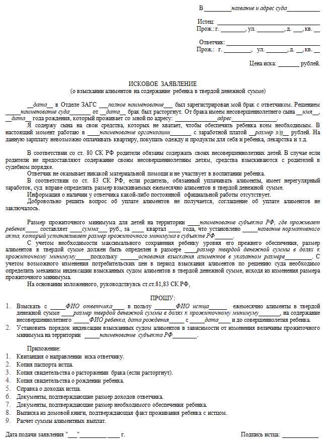 Удостоверение личности и паспортные данные в исковом заявлении о взыскании алиментов