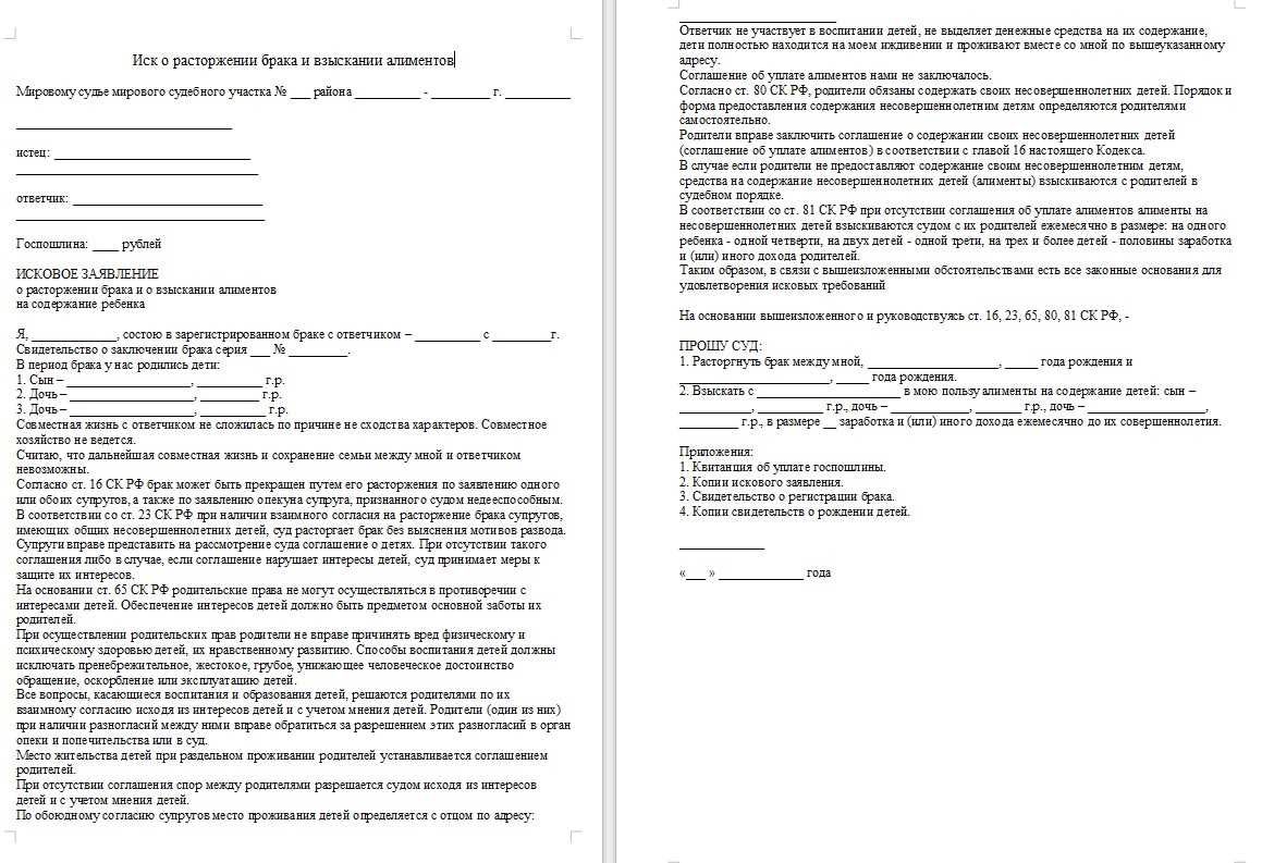 11. Исковое заявление о лишении родительских прав и взыскании алиментов: образец и советы