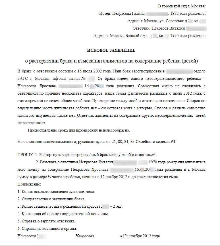 Скачать образец бланка искового заявления на взыскание алиментов на ребенка