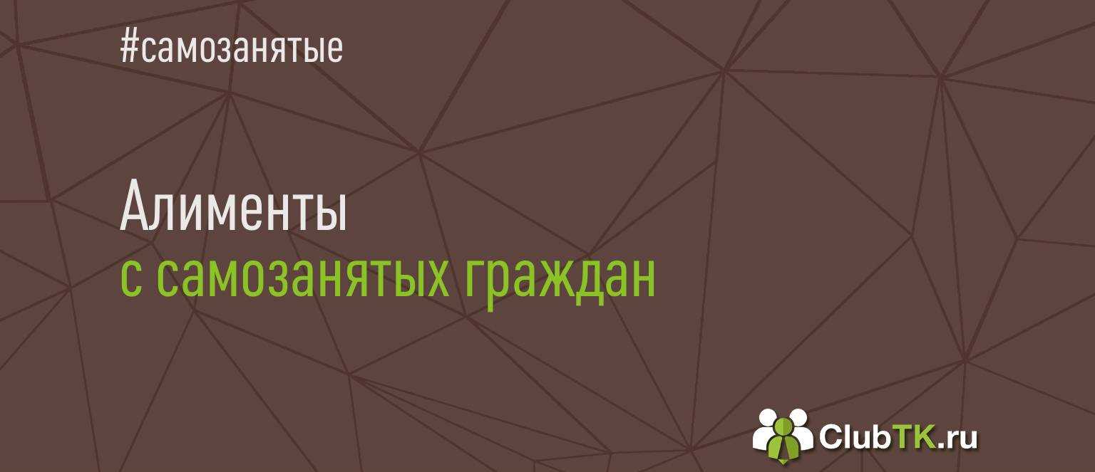 Определение размера алиментов для самозанятых