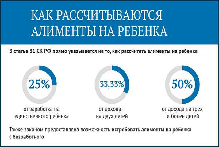 Как определить размер алиментов на 1 ребенка с неработающего?