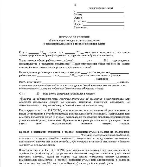  Что нужно знать перед подачей искового заявления об уменьшении размера алиментов?