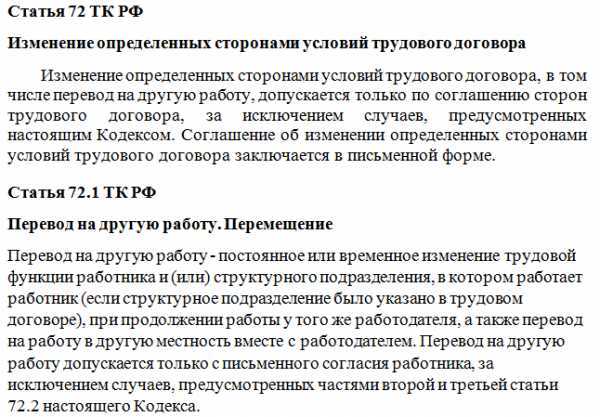 Комментарии к статье 72 часть 1 Трудового кодекса РФ