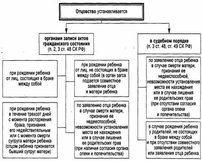 Какие доказательства могут быть использованы для установления отцовства?