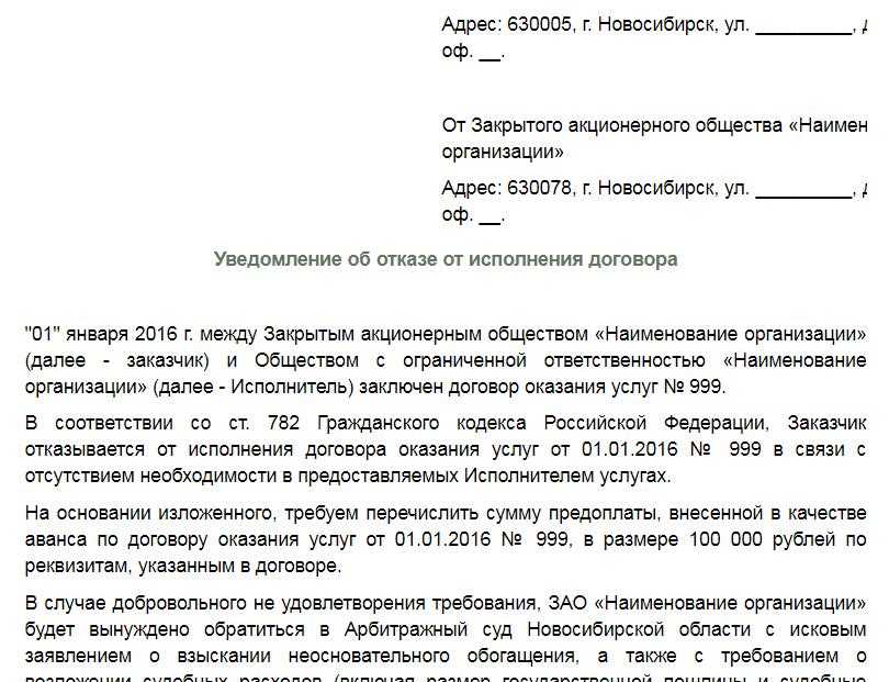 Основания для расторжения договоров по статье 451 ГК РФ