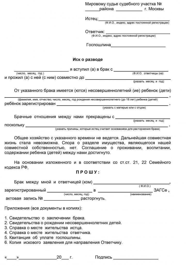 Заявление на развод через суд и алименты: особенности подачи